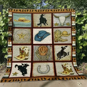 Cowboy Hm270614 Quilt Blanket and Home Decor