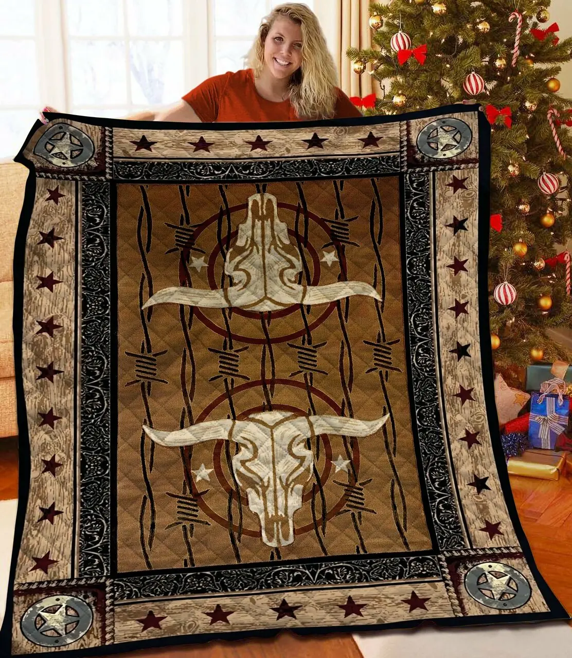 Cowboy Jfj Quilt Xmv and Home Decor