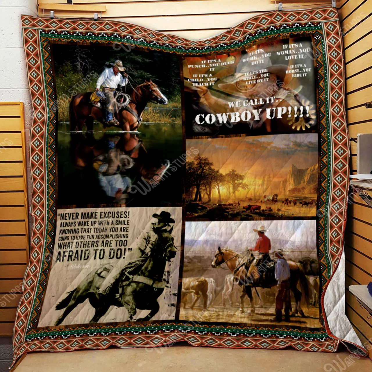 Cowboy Quilt Pn86 and Home Decor