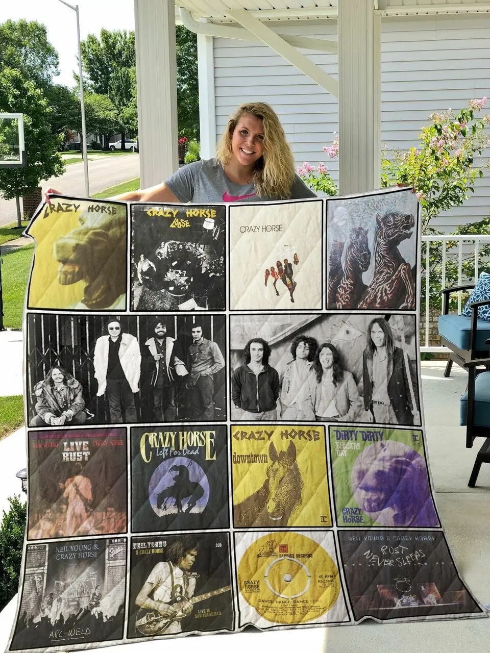 Crazy Horse Quilt Blanket and Home Decor