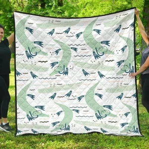 Crocodile Diver Pattern DHCDHC DT1910 Quilt Blanket and Home Decor