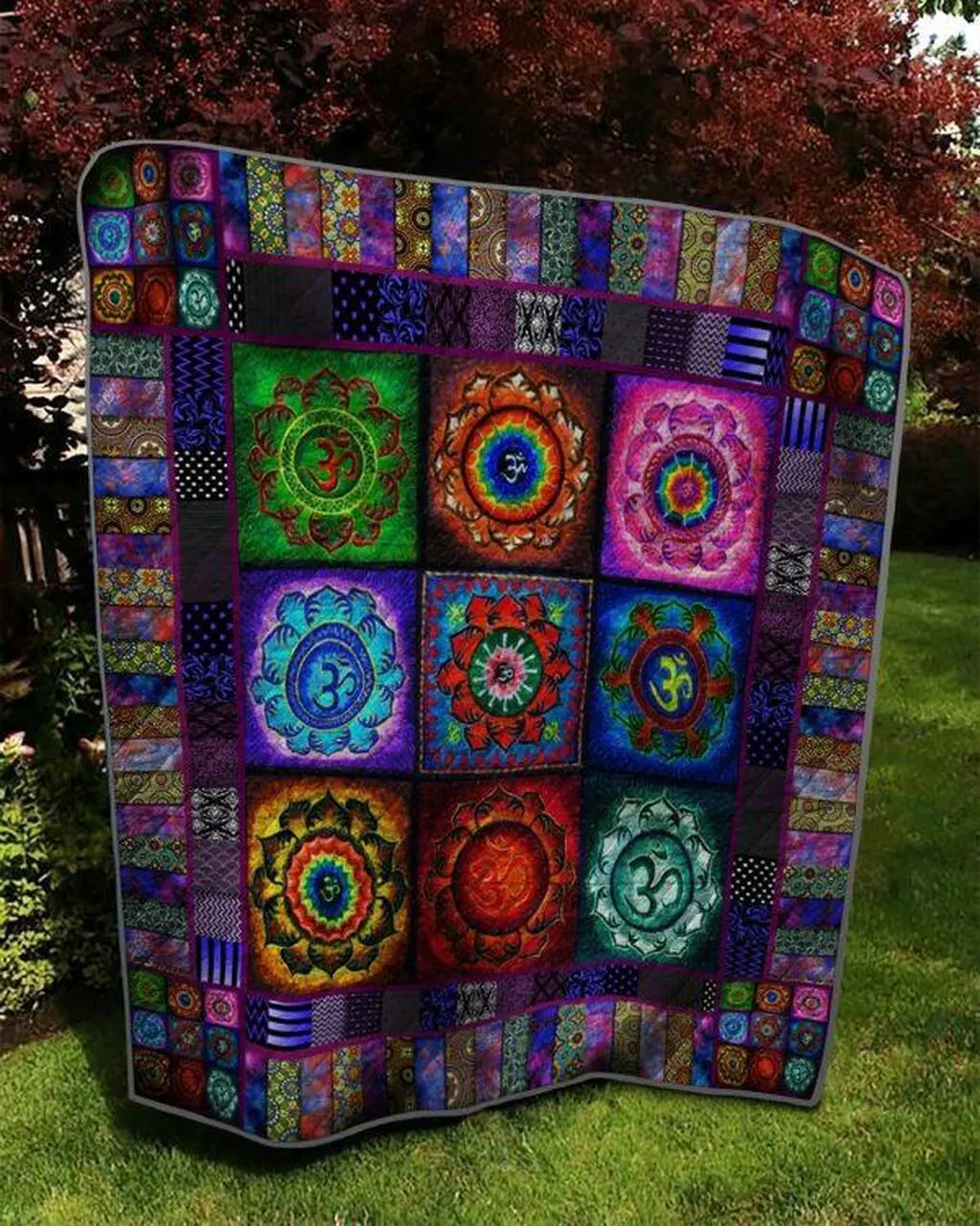 Crown Chakra P120403 Quilt Blanket Quilt and Home Decor