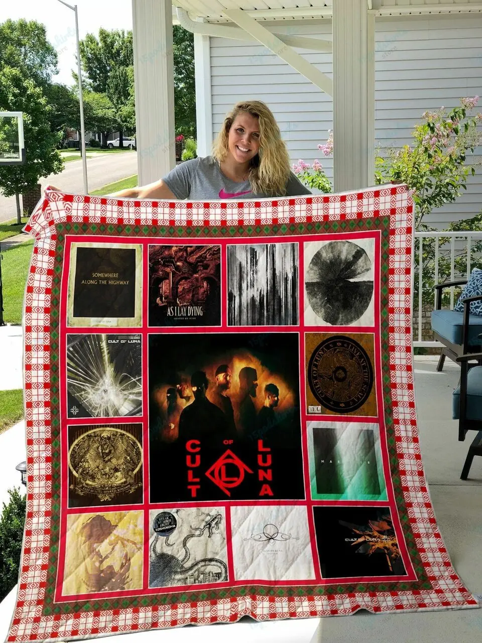 Cult Of Luna Quilt Blanket and Home Decor