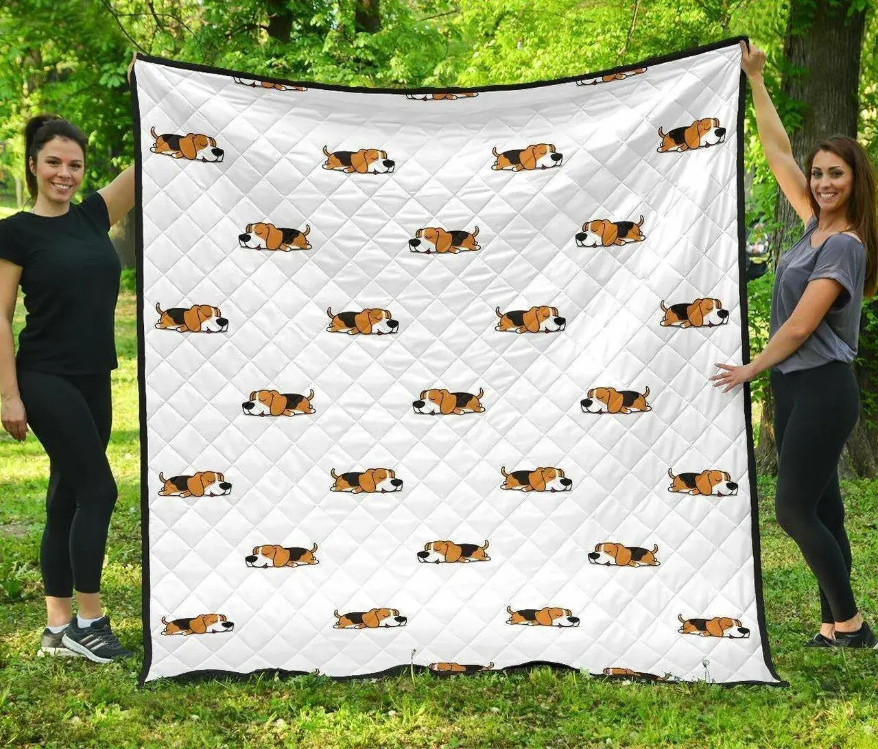 Cute Beagle Dog Sleeping Pattern DHCDHC DT1910 Quilt Blanket and Home Decor