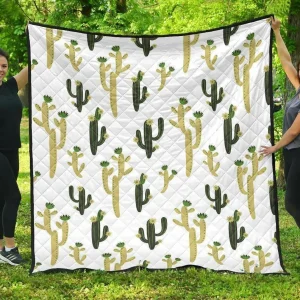 Cute Cactus Pattern DHCDHC DT1910 Quilt Blanket and Home Decor