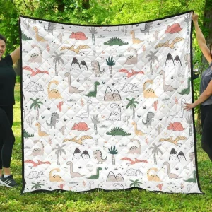 Cute Cartoon Dinosaurs Tree Pattern DHCDHC DT1910 Quilt Blanket and Home Decor