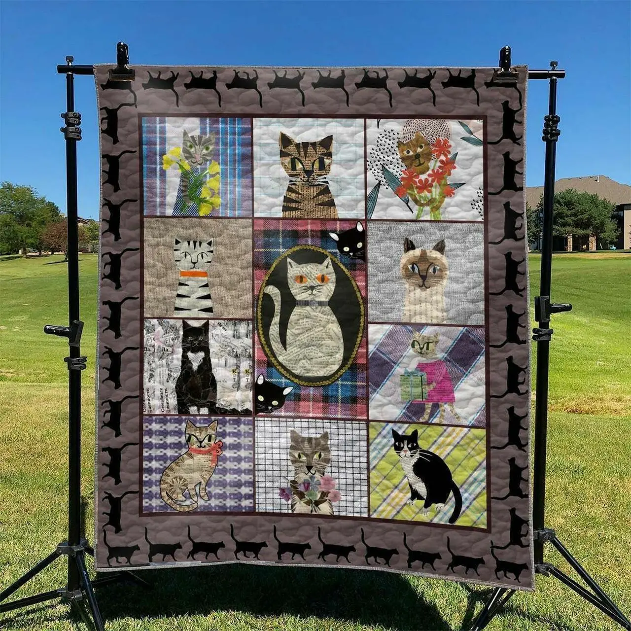 Cute Cat 01 DHCLD0909 Quilt Blanket and Home Decor