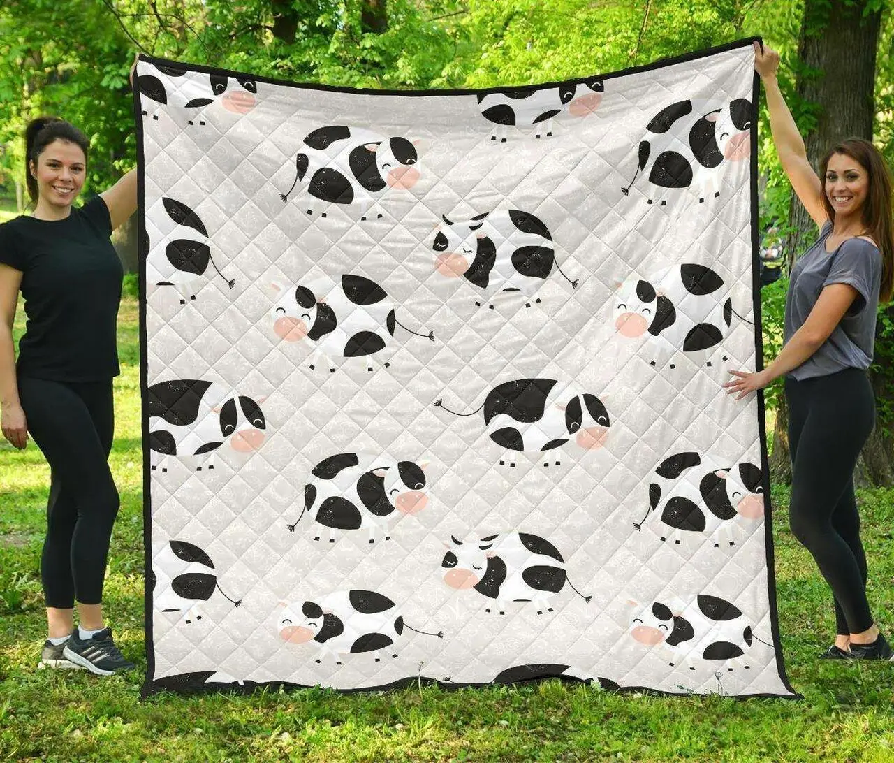 Cute Cows Pattern DHCDHC DT1910 Quilt Blanket and Home Decor