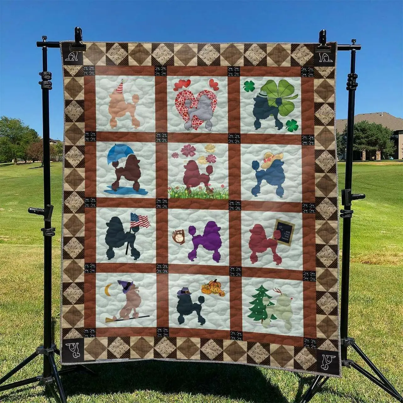 Cute Dog 30 DHCLD0909 Quilt Blanket and Home Decor