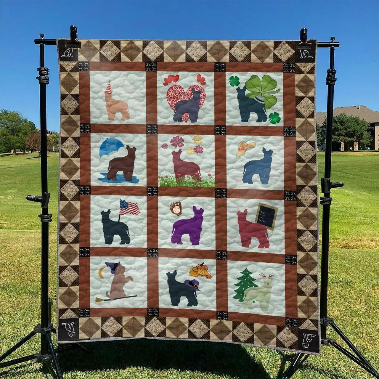 Cute Dog 32 DHCLD0909 Quilt Blanket and Home Decor