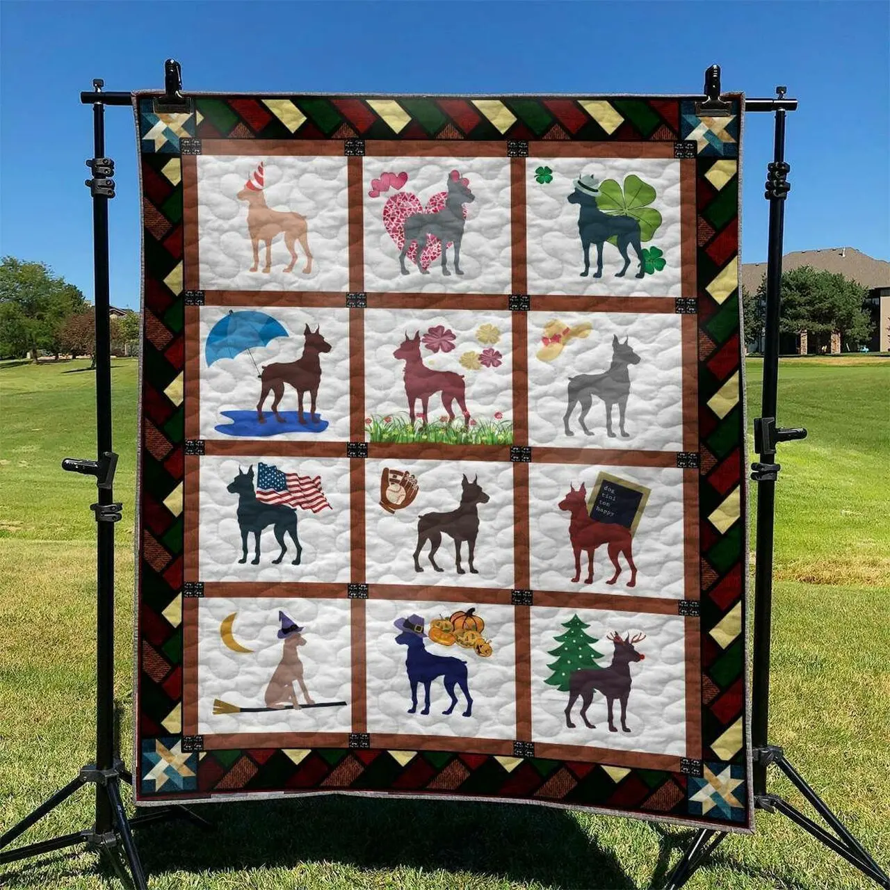 Cute Dog 33 DHCLD0909 Quilt Blanket and Home Decor