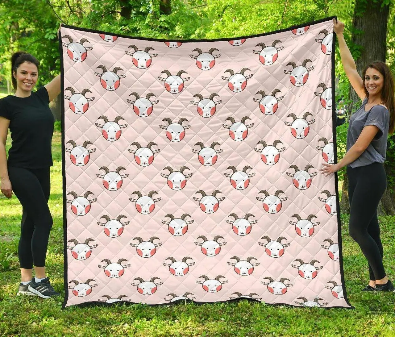 Cute Goat Pattern DHCDHC DT1910 Quilt Blanket and Home Decor