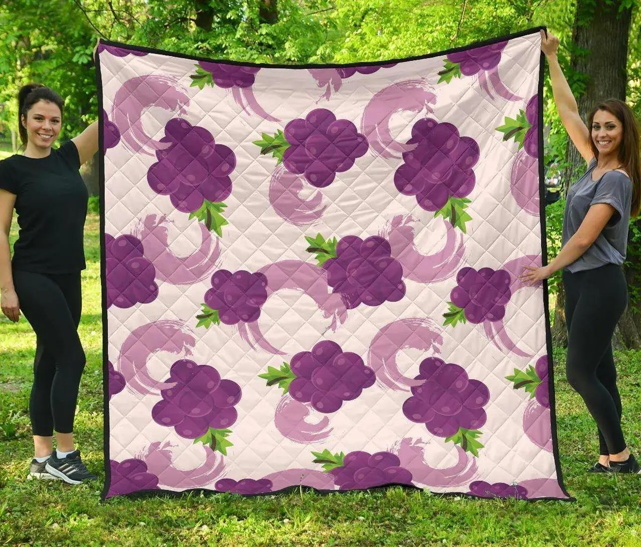 Cute Grape Pattern DHCDHC DT1910 Quilt Blanket and Home Decor