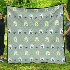 Cute Hamster Cheese Pattern DHCDHC DT1910 Quilt Blanket and Home Decor