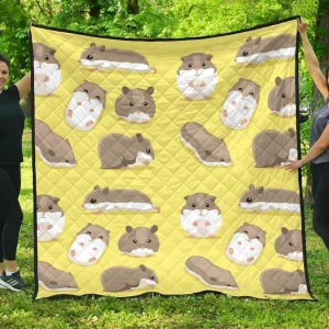 Cute Hamster Pattern DHCDHC DT1910 Quilt Blanket and Home Decor