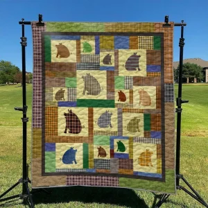 Cute Pig DHCLD0909 Quilt Blanket and Home Decor