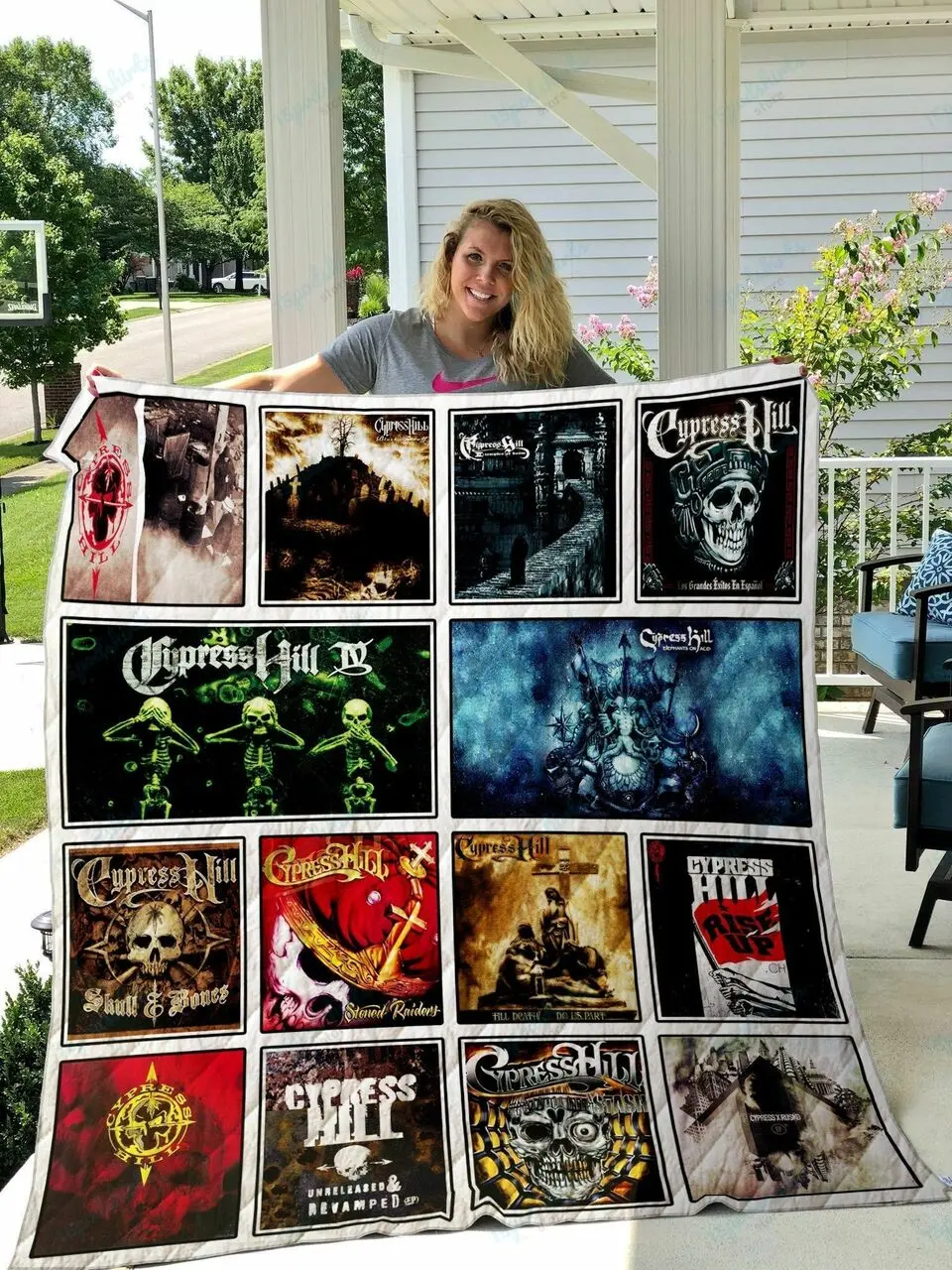 Cypress Hill Quilt Blanket and Home Decor