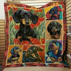 Dachshund Cla0810106Q Quilt Blanket and Home Decor
