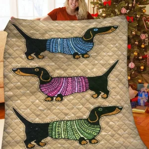 Dachshund Jfj Quilt Riv and Home Decor