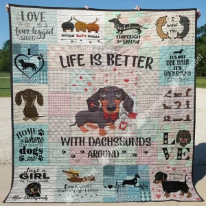 Dachshund Jfj Quilt Rzo and Home Decor
