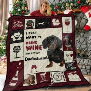 Dachshund Lovely V1 QE 3D Customized Quilt and Home Decor