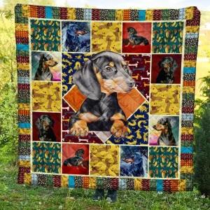 Dachshund Quilt Blanket BBB070505MH and Home Decor