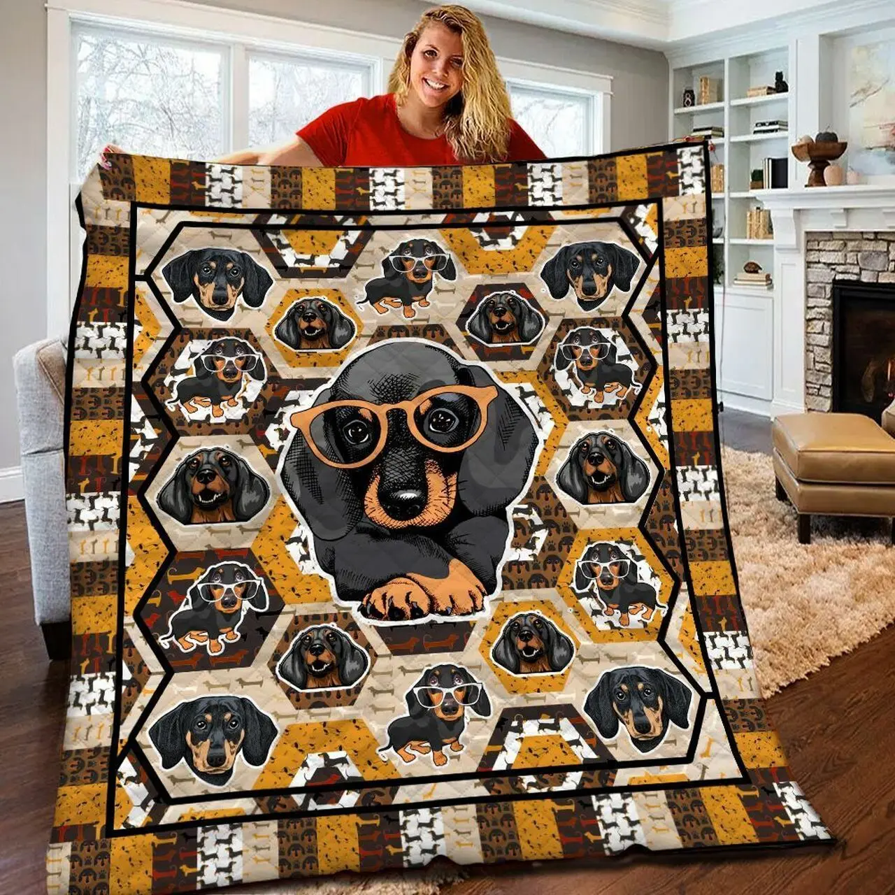 Dachshund Quilt Blanket BBB130511HT and Home Decor