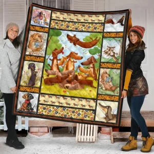 Dachshund Quilt Blanket Dhc09121609Dd and Home Decor