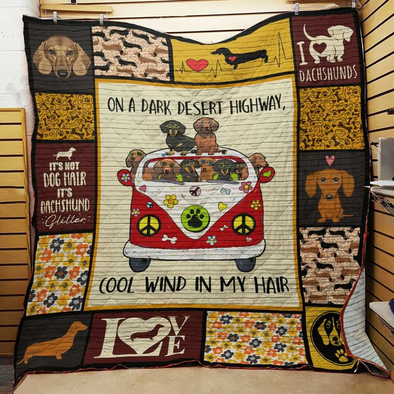 Dachshund Quilt Tt68-0808 Quilt and Home Decor