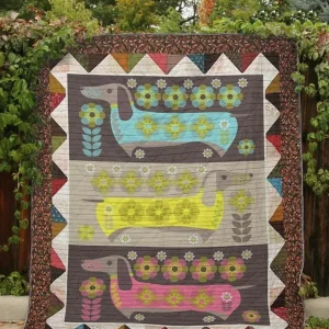 Dachshund Vcb Quilt Derqud and Home Decor