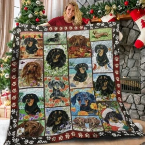 Dachshund X2412 AIO Loyalty 3D Customized Quilt and Home Decor