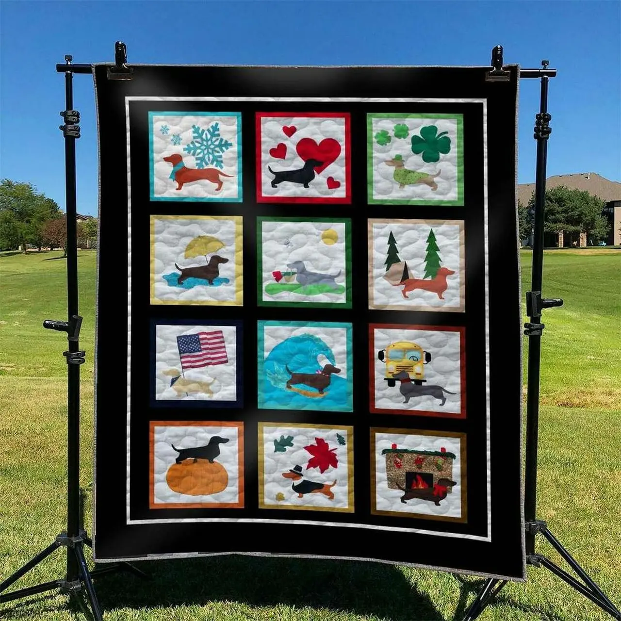 Dachsund Td2809346 Quilt Blanket and Home Decor