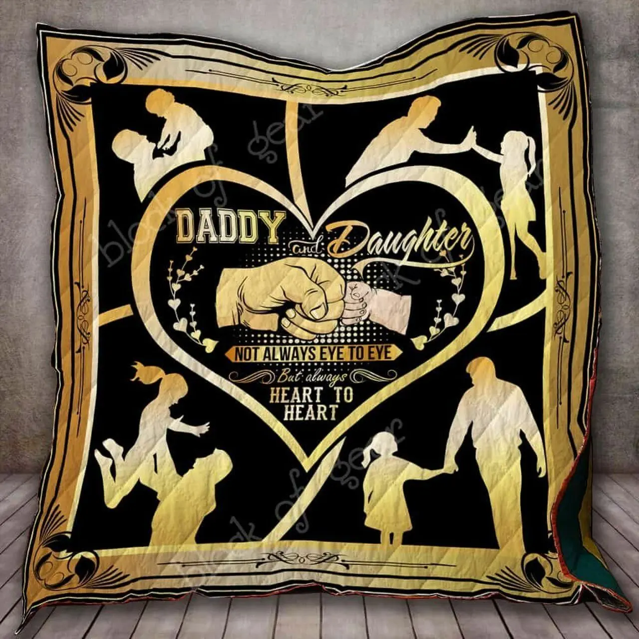 Daddy And Daughter Cl2100129Mdq Quilt Blanket and Home Decor