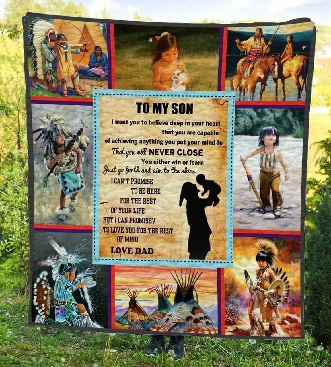 Daddy Quotes V1 QE 3D Customized Quilt and Home Decor