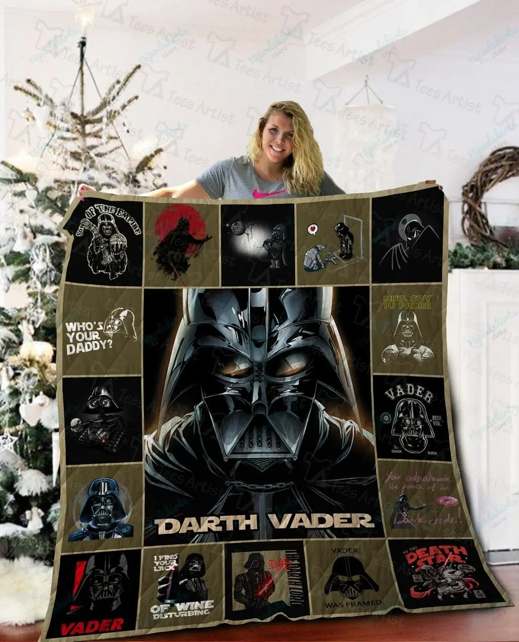Darth Vader Quilt Blanket 02207 and Home Decor