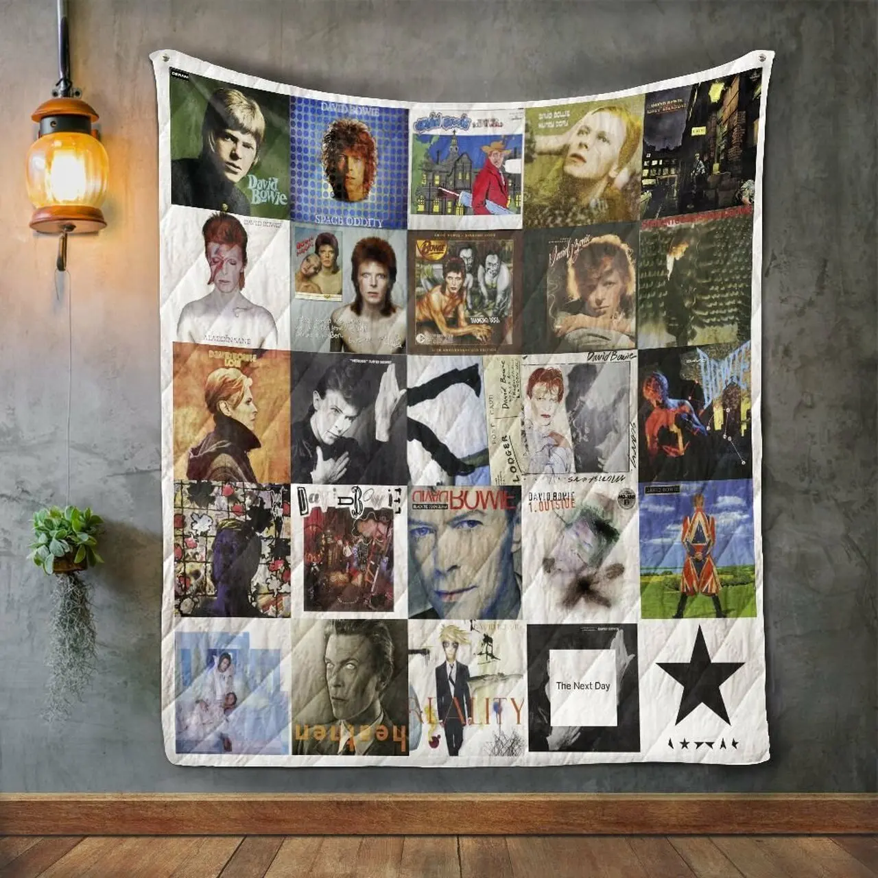 David Bowie Style 3 Album Covers Quilt Blanket and Home Decor