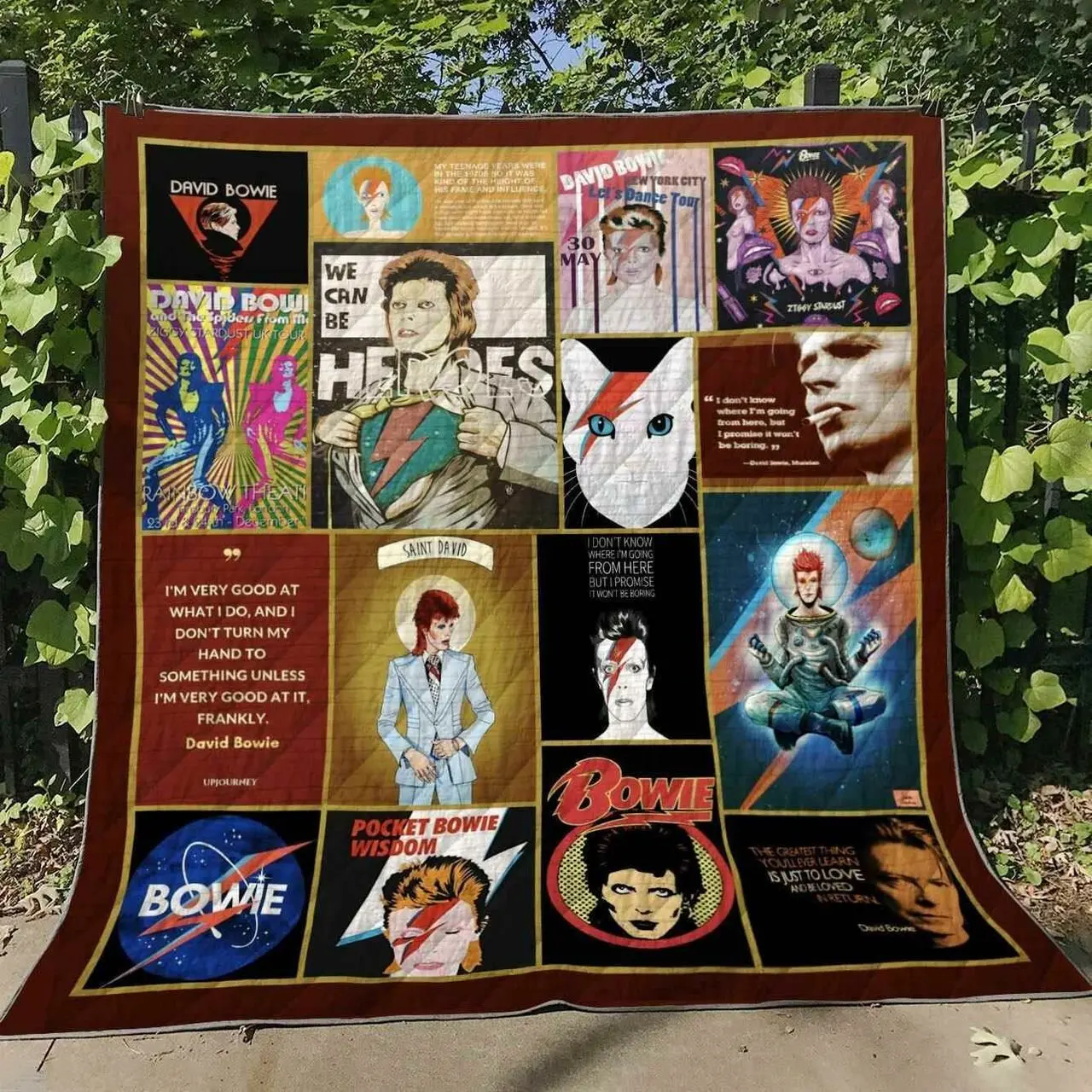 David Bowie V2 Blanket Th0107 Quilt and Home Decor