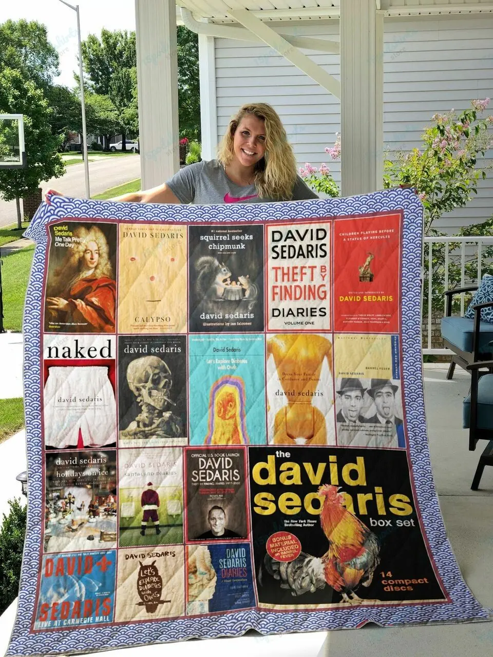 David Sedaris Books Quilt Blanket and Home Decor
