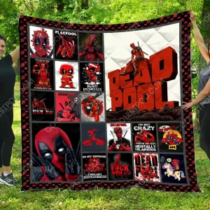 Deadpool Quilt Blanket and Home Decor
