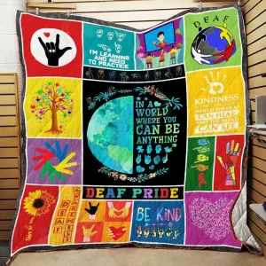 Deaf Pride Quilt -M0508-7 Quilt and Home Decor