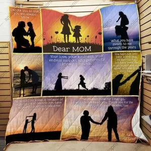 Dear Mom Quilt Blanket Quilt and Home Decor