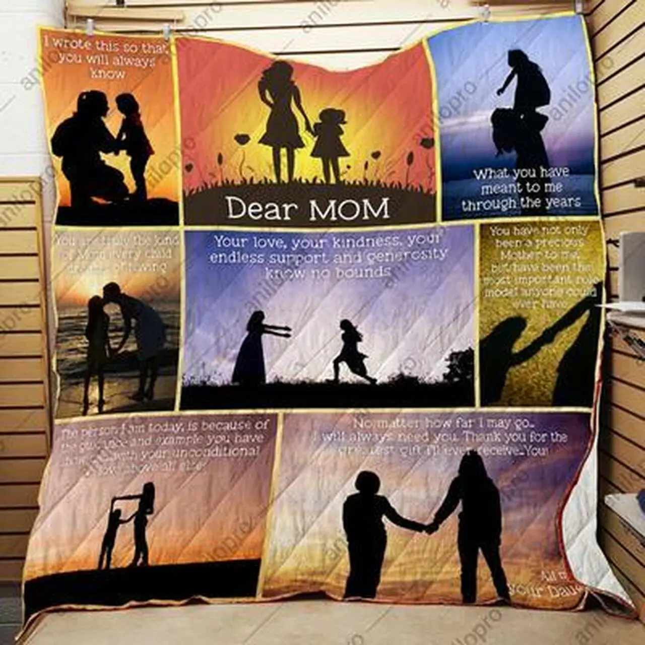 Dear Mom Quilt Blanket Quilt and Home Decor