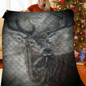 Deer 3D Customized Quilt TUH87267 PLEN2407 and Home Decor