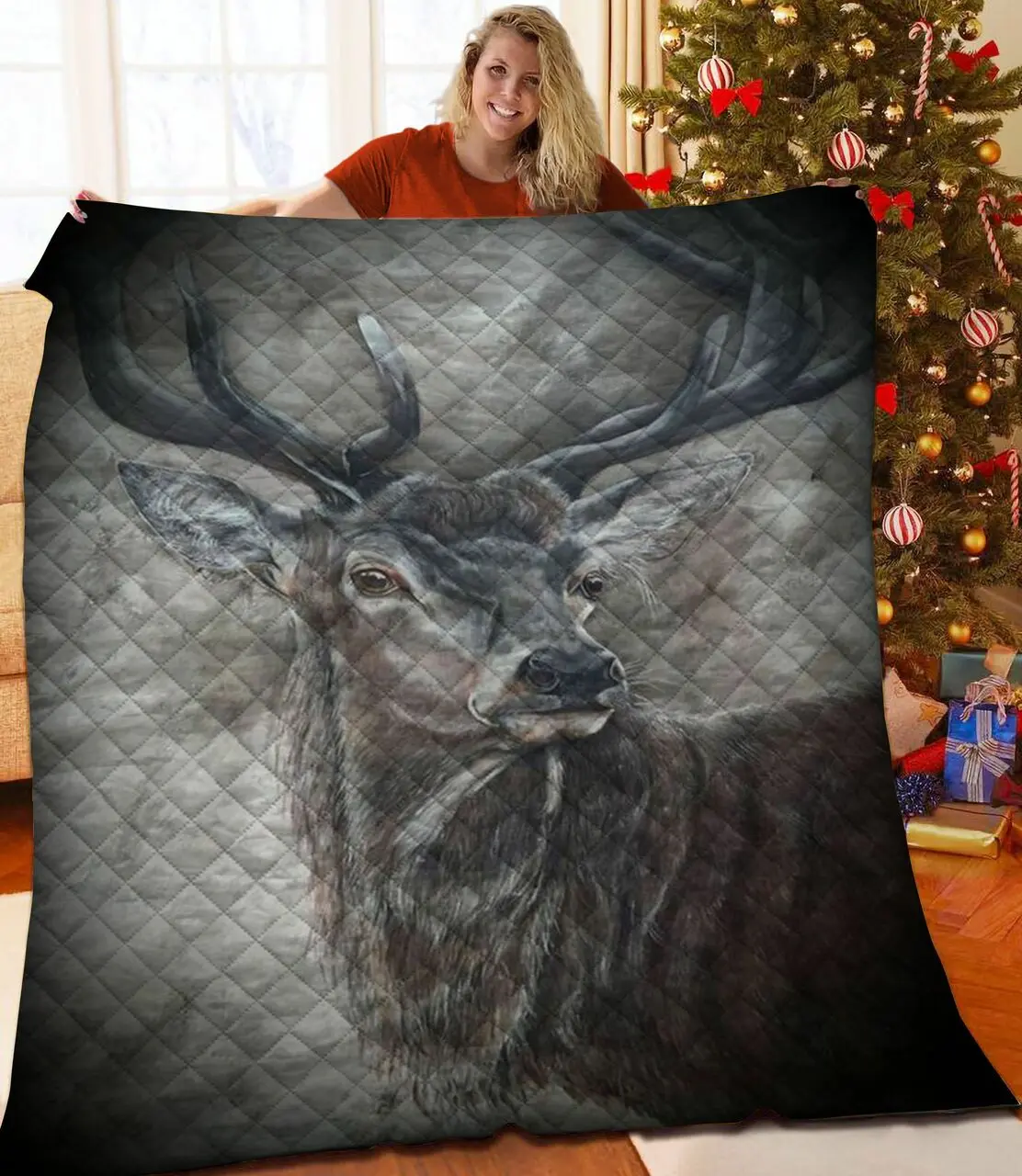 Deer 3D Customized Quilt TUH87267 PLEN2407 and Home Decor