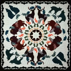 Deer Bison Cla1510100Q Quilt Blanket and Home Decor