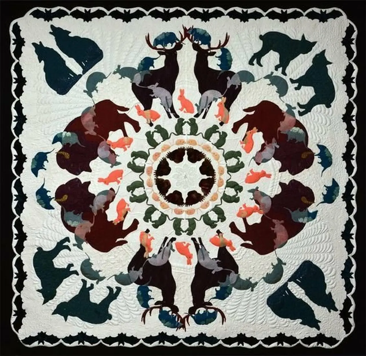 Deer Bison Cla1510100Q Quilt Blanket and Home Decor