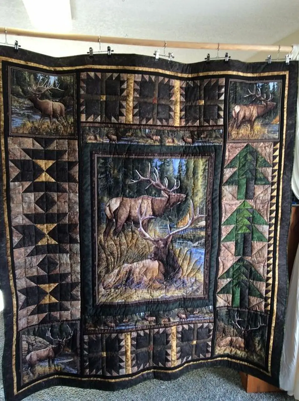 Deer Cla150614 Quilt Blanket and Home Decor