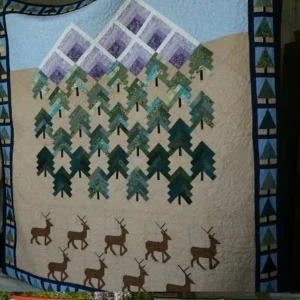 Deer Forest Cla1510101Q Quilt Blanket and Home Decor