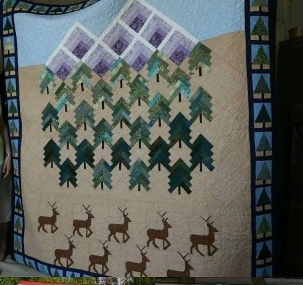 Deer Forest Cla1510101Q Quilt Blanket and Home Decor