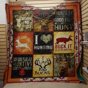 Deer Hunt Quilt All Over Printed and Home Decor